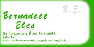 bernadett eles business card